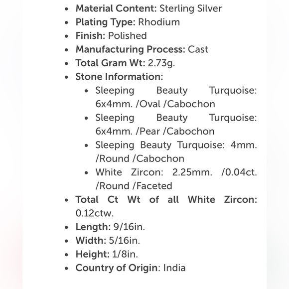 Sterling silver and Turquoise ring - Picture 5 of 7